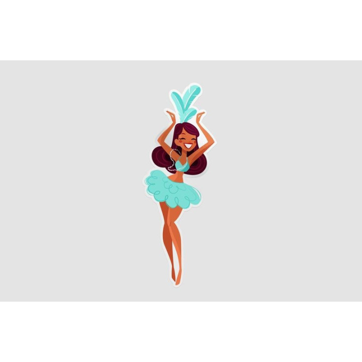 Brazilian Carnival Dancer Style 19 Sticker - DecalsHouse