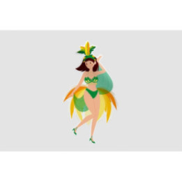 Brazilian Carnival Dancer Stickers – Samba Decals (2-Pack)