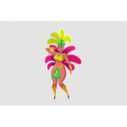 Brazilian Carnival Dancer Stickers – Samba Decals (2-Pack)