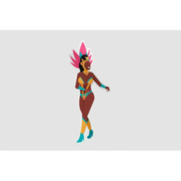 Brazilian Carnival Dancer Stickers – Samba Decals (2-Pack)