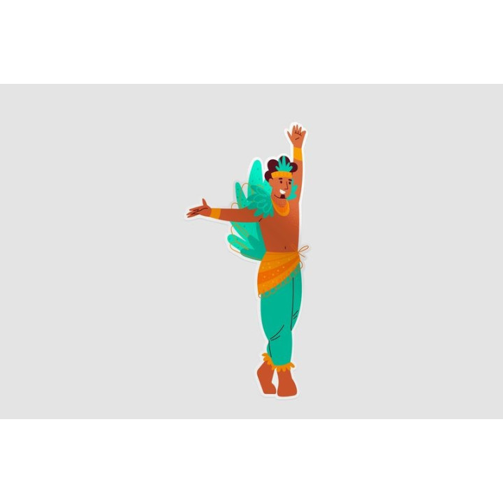 Brazilian Carnival Dancer Stickers – Samba Decals (2-Pack)