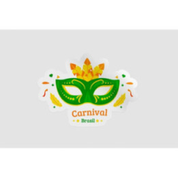 Brazilian Carnival Mask Stickers – Rio Brasil Decals (2-Pack)