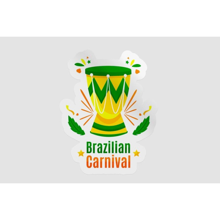 Brazilian Carnival Stickers – Samba Drum Decals (2-Pack)