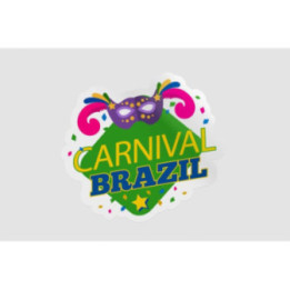Brazil Carnival Stickers – Rio Mask Festival Decals (2-Pack)