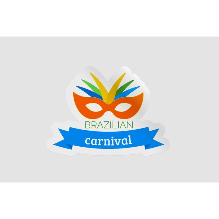 Brazilian Carnival Stickers – Rio Mask Festival Decals (2-Pack)
