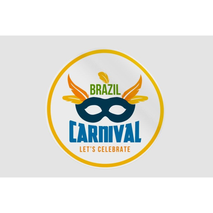 Brazil Carnival Stickers – Rio Mask Festival Decals (2-Pack)