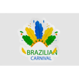 Brazilian Carnival Stickers – Rio Festival Decals (2-Pack)