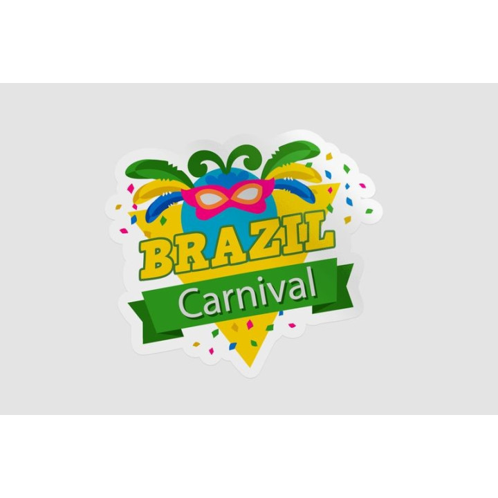 Brazil Carnival Stickers – Rio Festival Mask Decals (2-Pack)