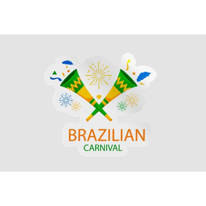 Brazilian Carnival Stickers – Rio Festival Decals (2-Pack)