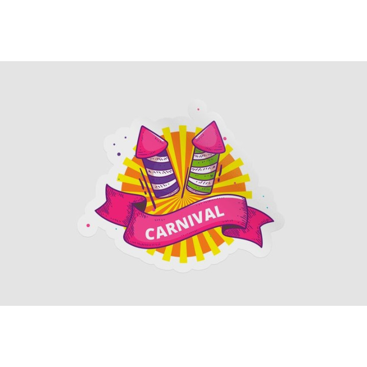 Carnival Fireworks Stickers – Festival Party Decals (2-Pack)