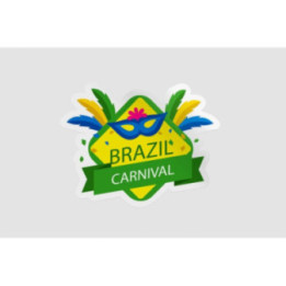 Brazil Carnival Stickers – Rio Mask Festival Decals (2-Pack)