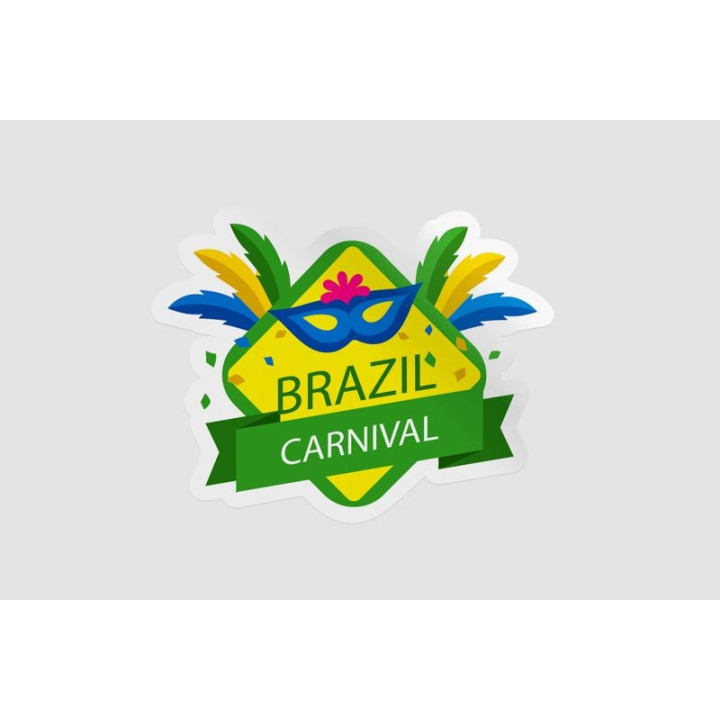Brazil Carnival Stickers – Rio Mask Festival Decals (2-Pack)