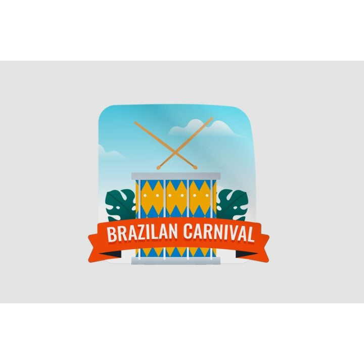 Brazilian Carnival Stickers – Rio Samba Decals (2-Pack)