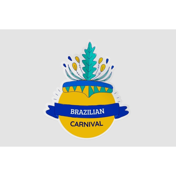 Brazilian Carnival Stickers – Rio Festival Decals (2-Pack)