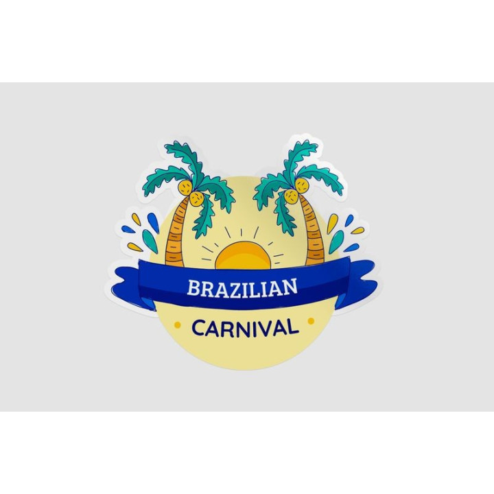 Brazilian Carnival Stickers – Rio Festival Decals (2-Pack)