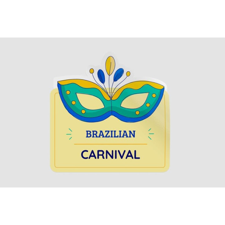 Brazilian Carnival Stickers – Rio Mask Decals (2-Pack)