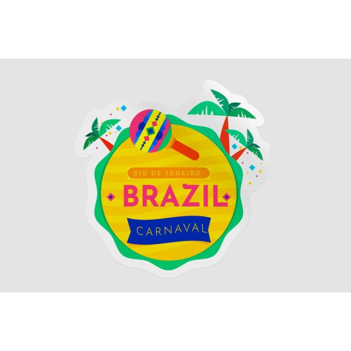 Brazil Carnaval Stickers – Rio de Janeiro Decals (2-Pack)