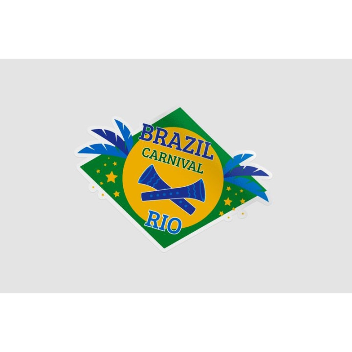 Brazil Carnival Rio Stickers – Festival Decals (2-Pack)