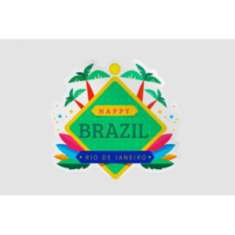 Brazil Rio de Janeiro Carnival Stickers (2-Pack)