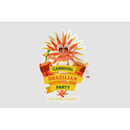 Brazilian Carnival Party Stickers – Samba Festival (2-Pack)