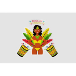 Brazilian Carnival Stickers – Samba Dancer Decals (2-Pack)