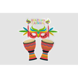 Brazilian Carnival Stickers – Samba Festival Decals (2-Pack)