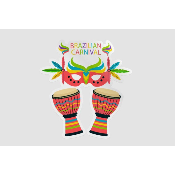 Brazilian Carnival Stickers – Samba Festival Decals (2-Pack)