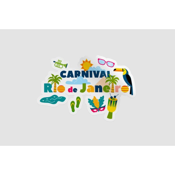 Rio de Janeiro Carnival Stickers – Brazil Decals (2-Pack)
