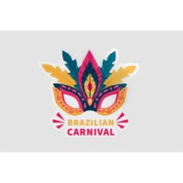 Brazilian Carnival Mask Stickers – Rio Festival Decals (2-Pack)