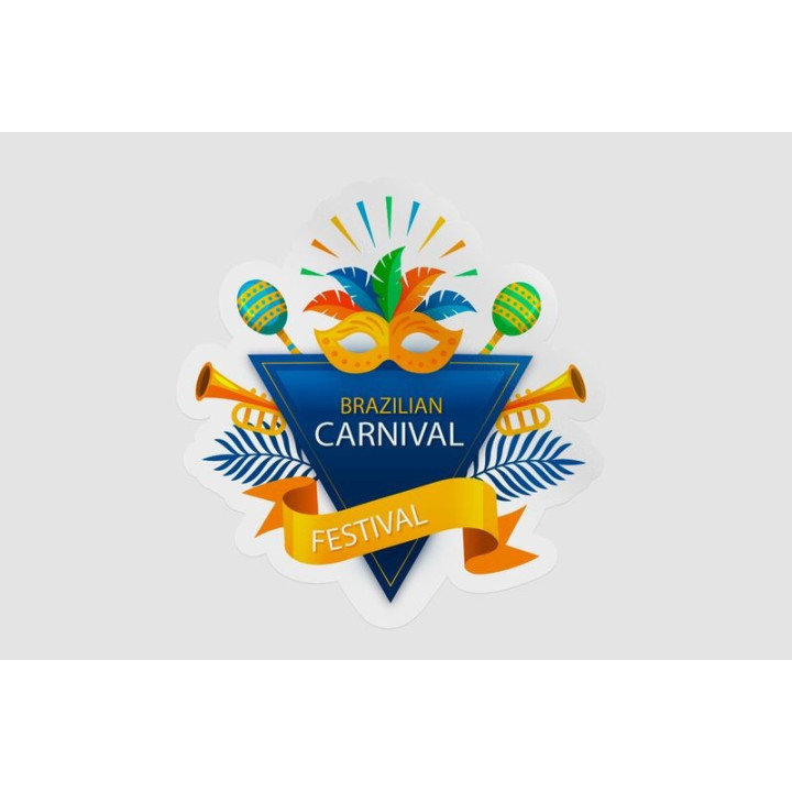 Brazilian Carnival Festival Stickers – Rio Decals (2-Pack)