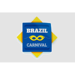 Brazil Carnival Stickers – Rio Festival Mask Decals (2-Pack)