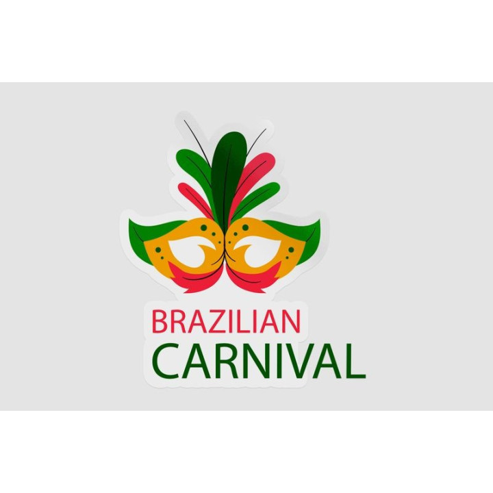 Brazilian Carnival Stickers – Rio Mask Festival Decals (2-Pack)