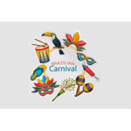 Brazilian Carnival Stickers – Rio Samba Party Decals (2-Pack)