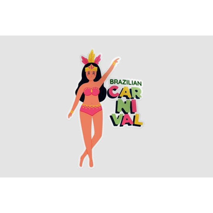 Brazilian Carnival Style 8 Sticker - DecalsHouse