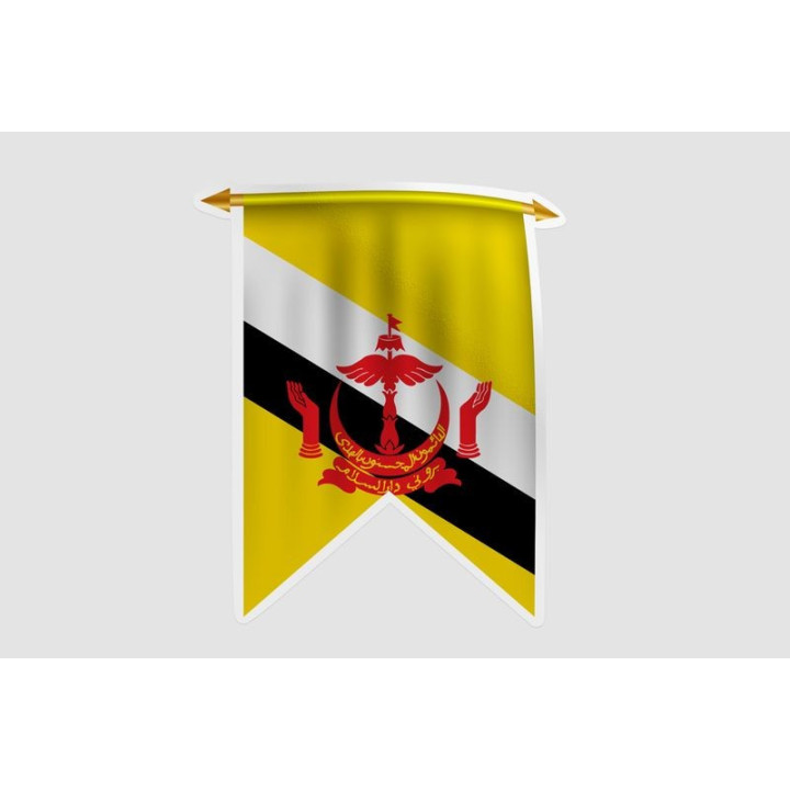Brunei Flag Style 10 Sticker - DecalsHouse