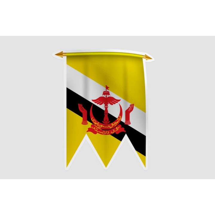 Brunei Flag Style 12 Sticker - DecalsHouse