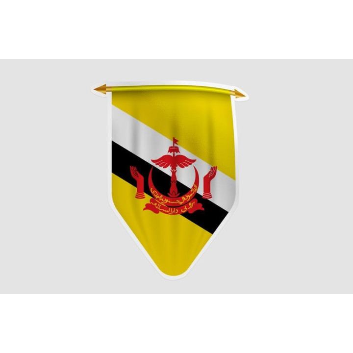 Brunei Flag Style 13 Sticker - DecalsHouse