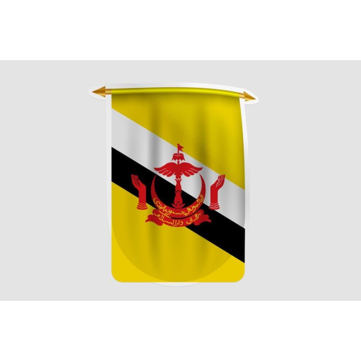 Brunei Flag Style 15 Sticker - DecalsHouse