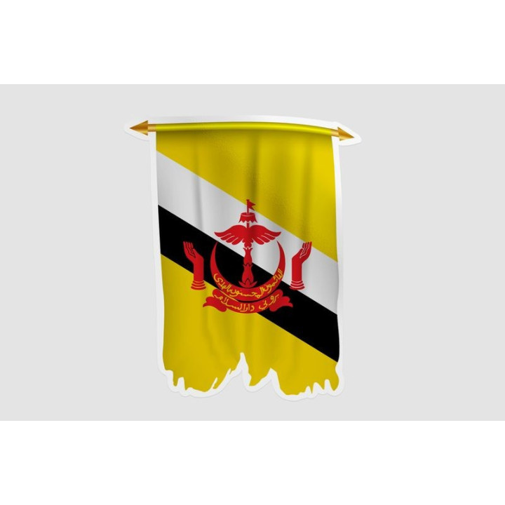 Brunei Flag Style 17 Sticker - DecalsHouse