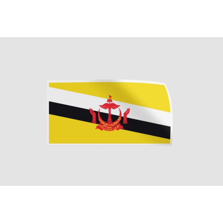 Brunei Flag Style 2 Sticker - DecalsHouse