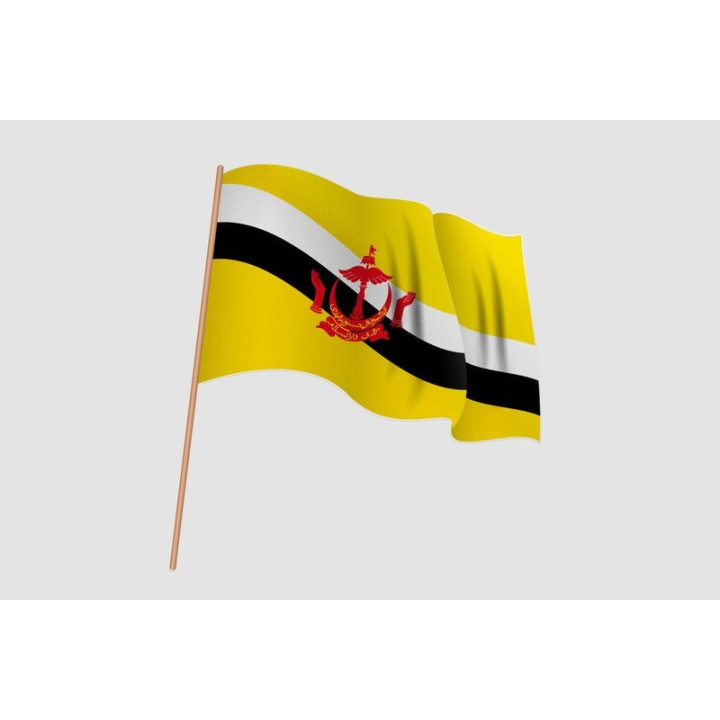 Brunei Flag Style 9 Sticker - DecalsHouse