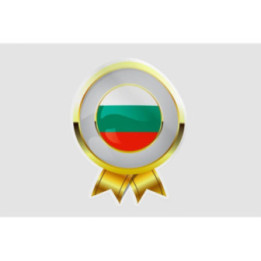 Bulgaria Golden Flag Badge Style 7 Sticker - DecalsHouse