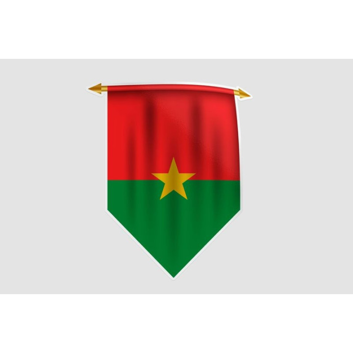 Burkina Faso Flag Style 11 Sticker - DecalsHouse