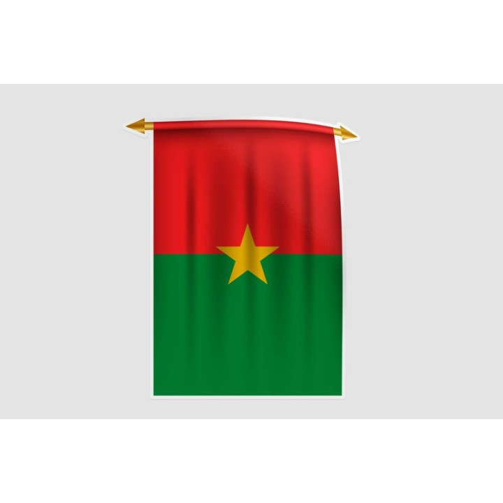 Burkina Faso Flag Style 14 Sticker - DecalsHouse