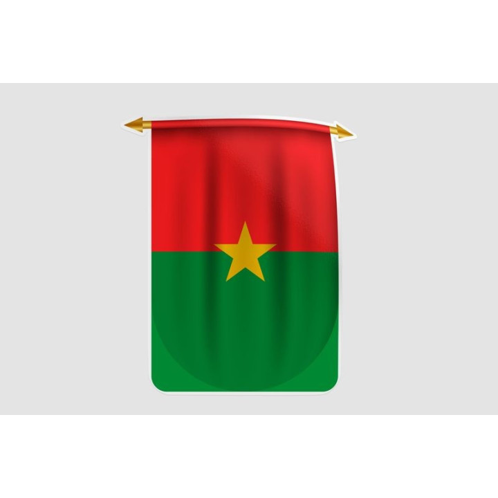 Burkina Faso Flag Style 15 Sticker - DecalsHouse