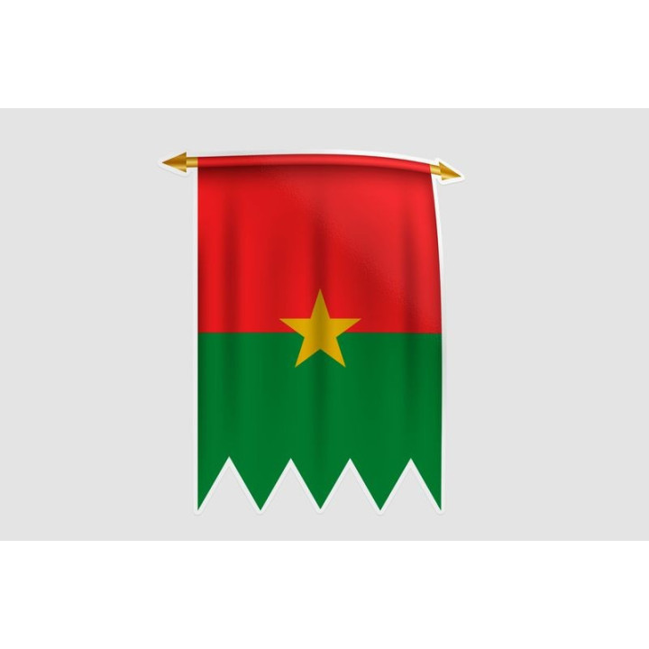 Burkina Faso Flag Style 18 Sticker - DecalsHouse
