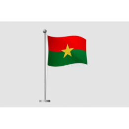 Burkina Faso Flag Style 6 Sticker - DecalsHouse