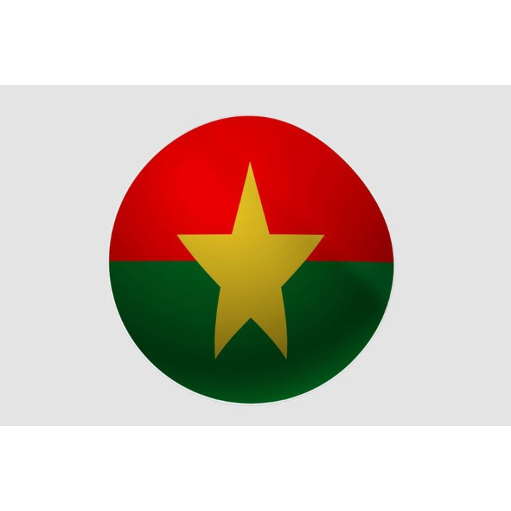 Burkina Faso Flag Style 8 Sticker - DecalsHouse