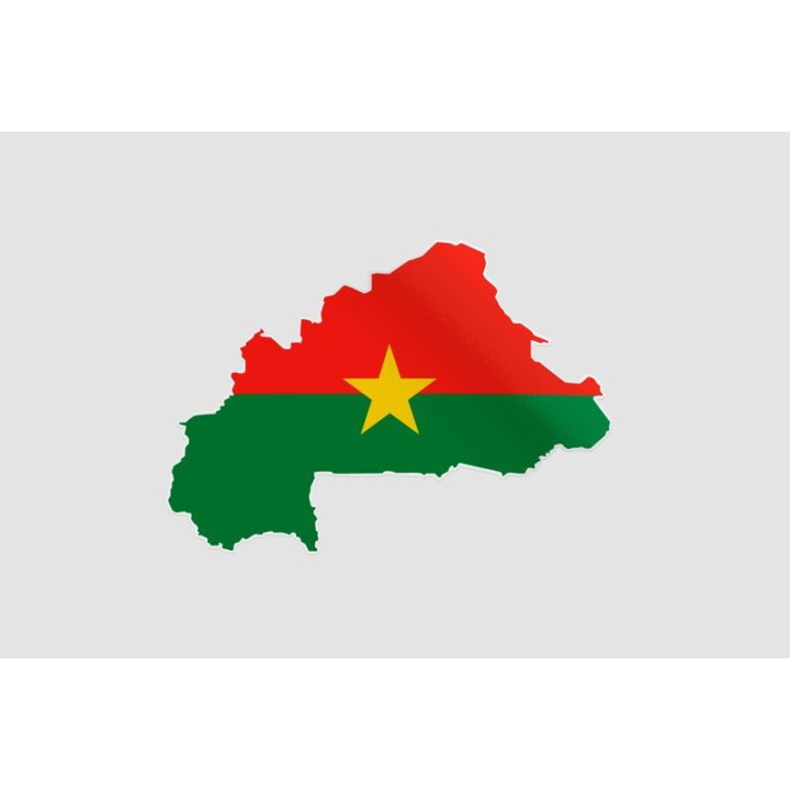 Burkina Faso Map Style 2 Sticker - DecalsHouse