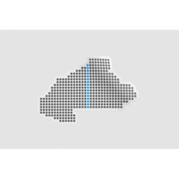 Burkina Faso Map Style 3 Sticker - DecalsHouse